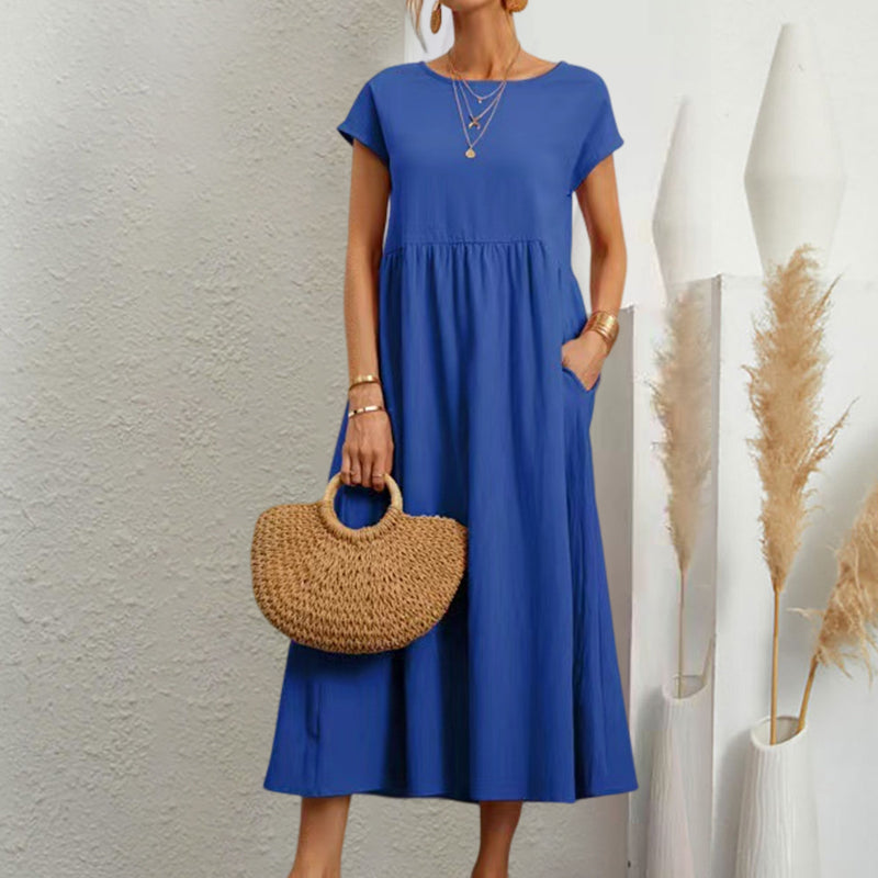 Robe trapèze sans manches pour l'été