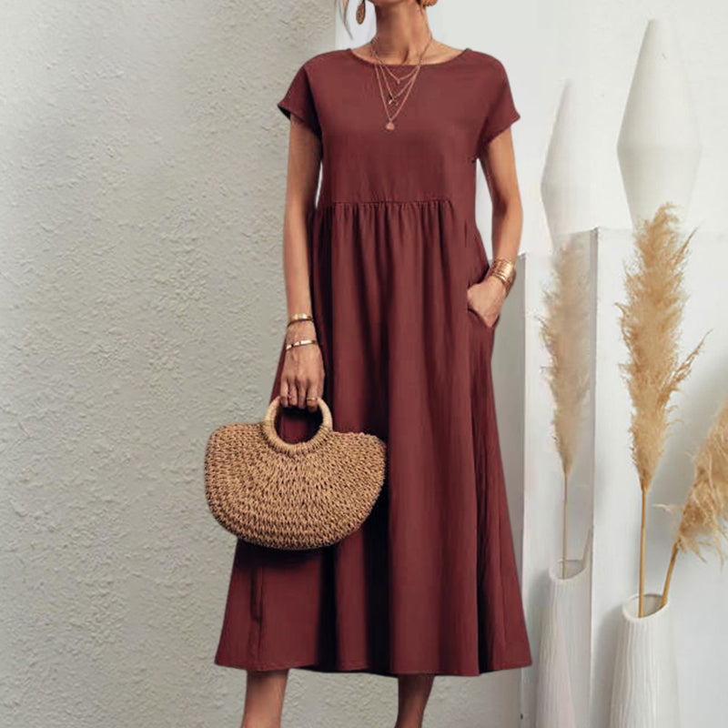 Robe trapèze sans manches pour l'été