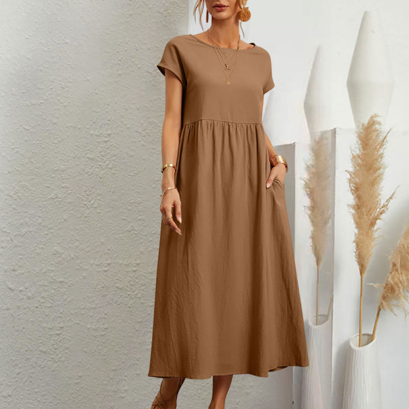 Robe trapèze sans manches pour l'été