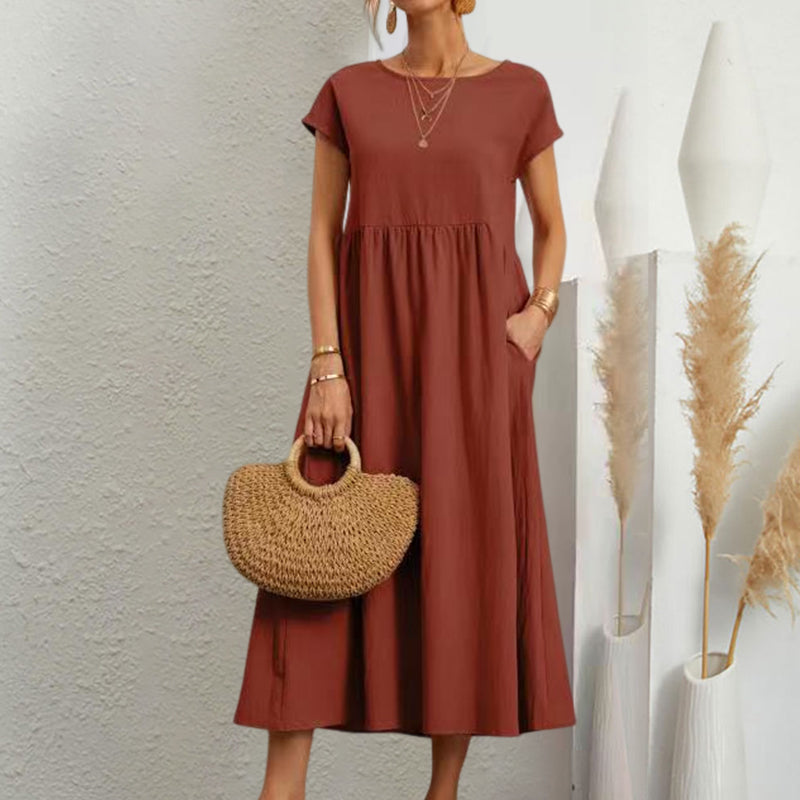 Robe trapèze sans manches pour l'été