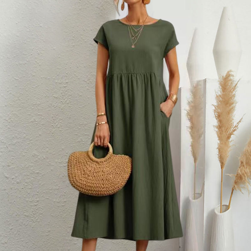 Robe trapèze sans manches pour l'été