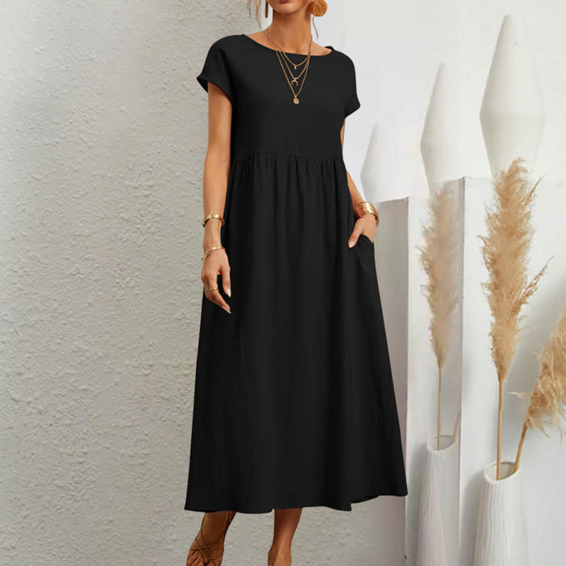Robe trapèze sans manches pour l'été