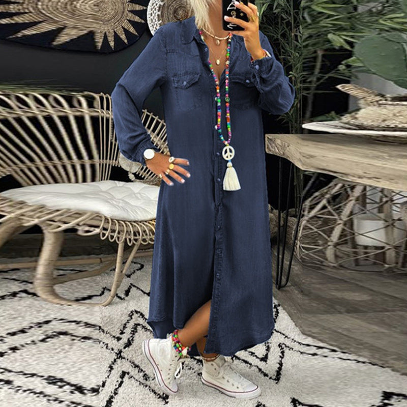 Robe unie pour femme