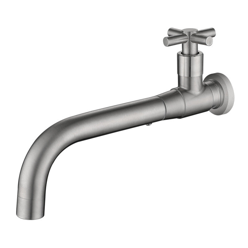 Robinetterie murale de salle de bain en acier inoxydable avec bec orientable et poignée unique – design élégant