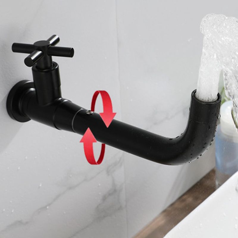 Robinetterie murale de salle de bain en acier inoxydable avec bec orientable et poignée unique – design élégant
