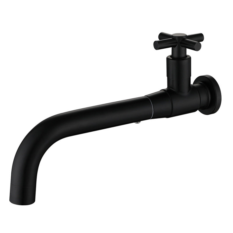 Robinetterie murale de salle de bain en acier inoxydable avec bec orientable et poignée unique – design élégant