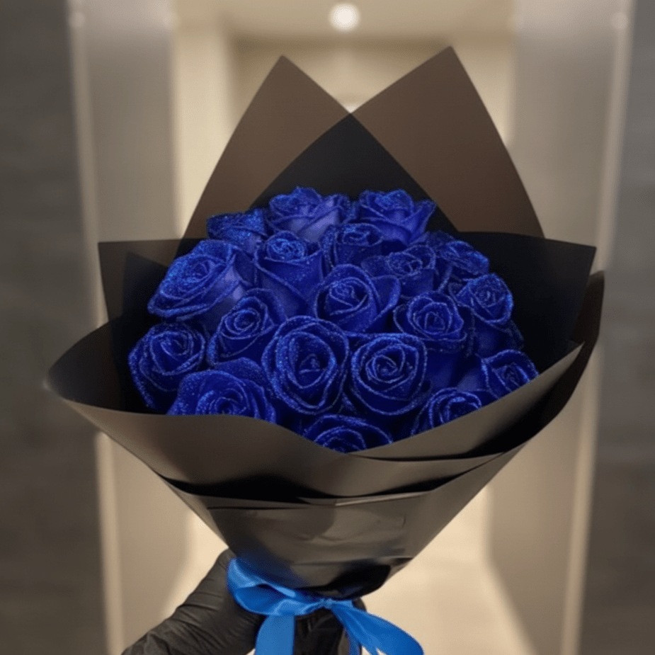 Rose artificielle pailletée pour romantiques et décoration intérieure