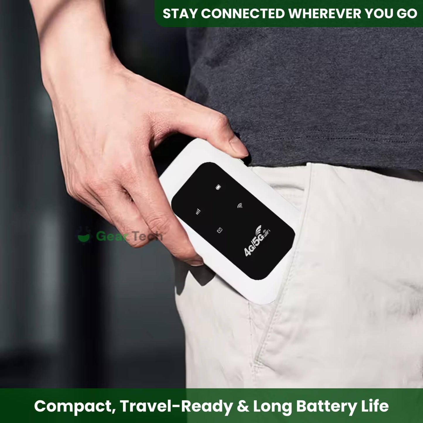 Routeur 5G Wi-Fi portable avec connexion sécurisée et haut débit pour voyage et maison