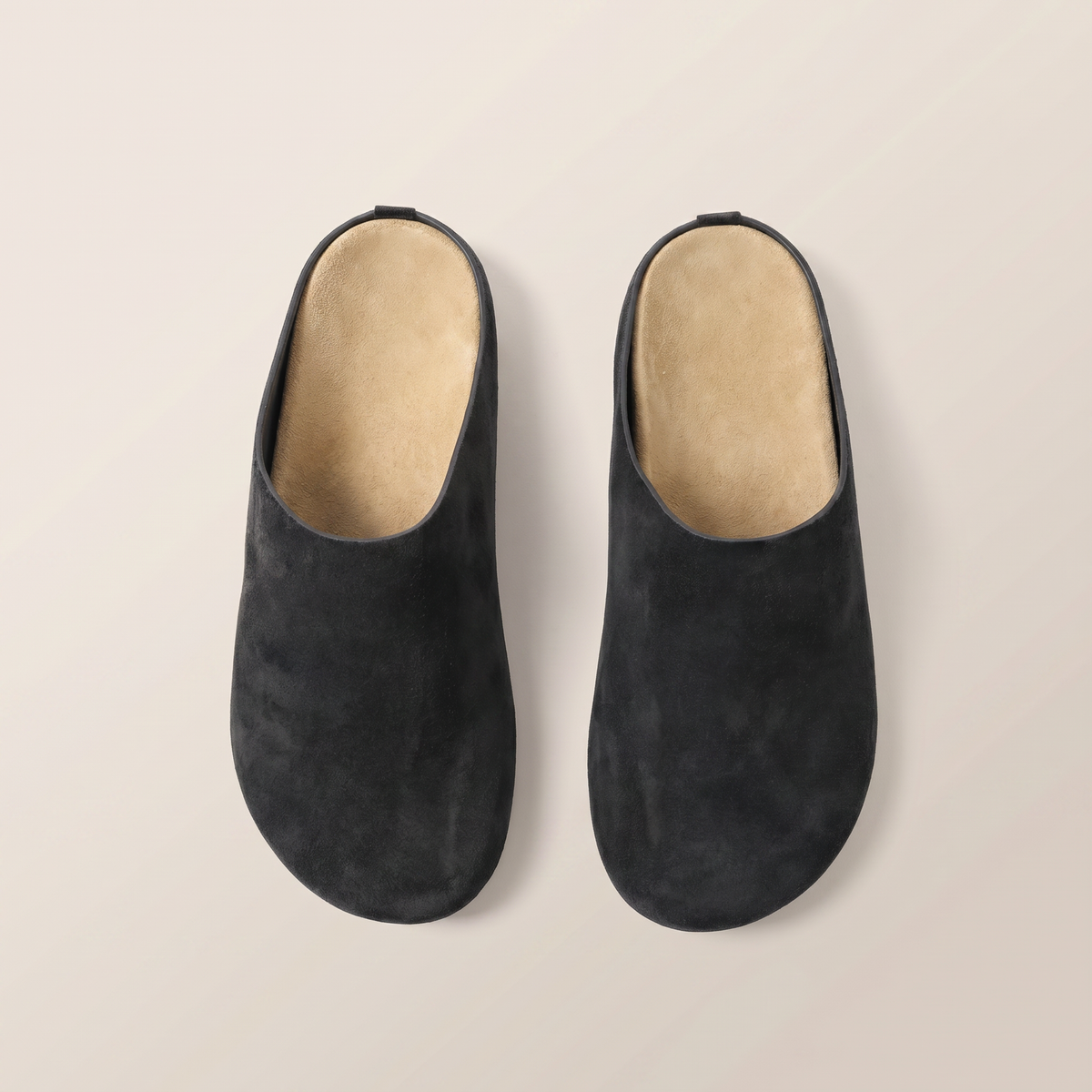 Sabots pour femme en cuir suédé de vachette doux | Chaussures à enfiler confortables à porter toute la journée