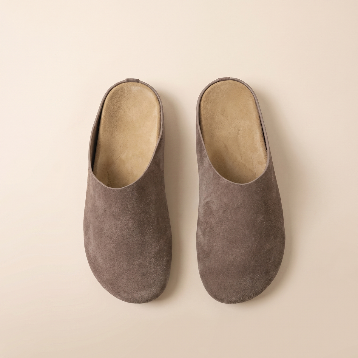 Sabots pour femme en cuir suédé de vachette doux | Chaussures à enfiler confortables à porter toute la journée
