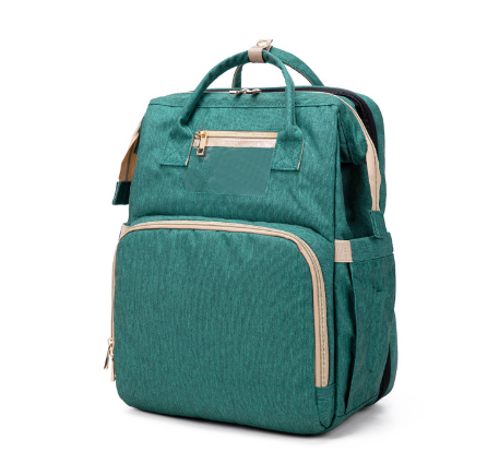 Sac à dos à langer avec lit bébé pliable – design imperméable à plusieurs poches