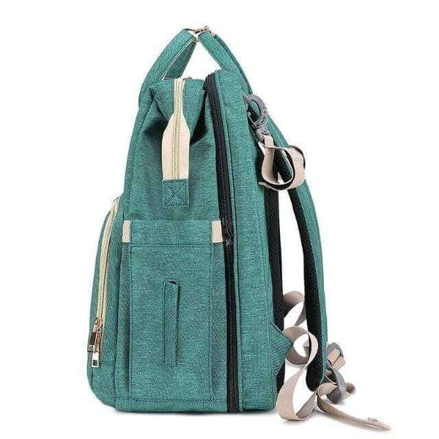 Sac à dos à langer avec lit bébé pliable – design imperméable à plusieurs poches