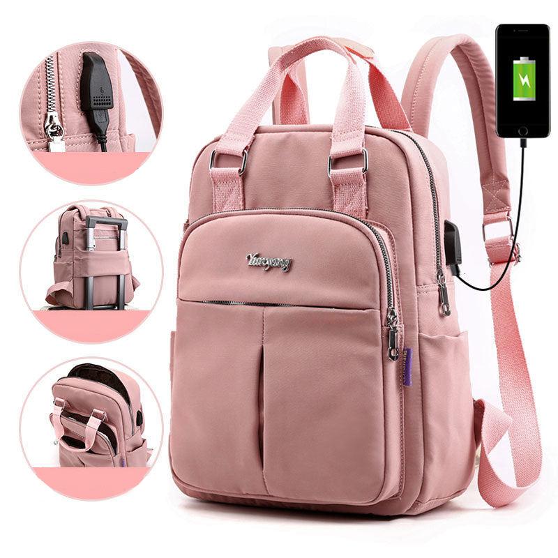 Sac à dos antivol imperméable mixte avec port de charge USB