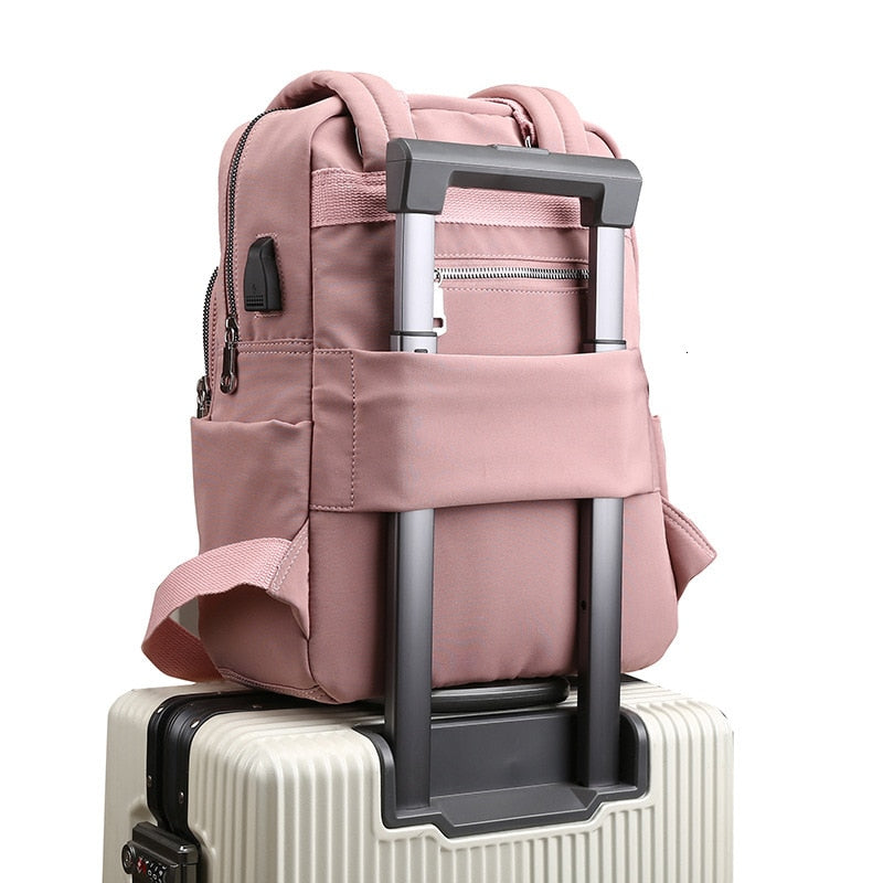 Sac à dos antivol imperméable mixte avec port de charge USB