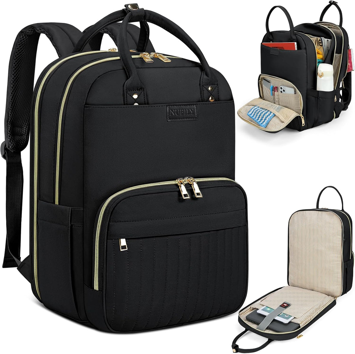 Sac à dos de voyage imperméable pour ordinateur portable 15,6 mixte