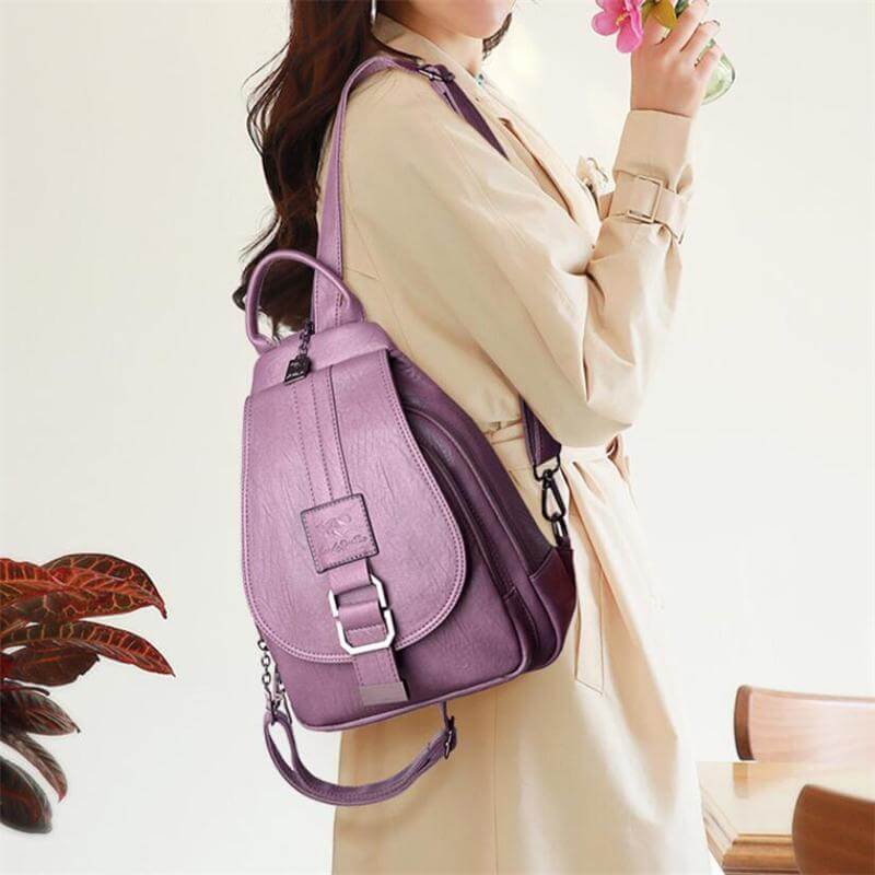 Sac à dos élégant pour femme – imperméable et antivol
