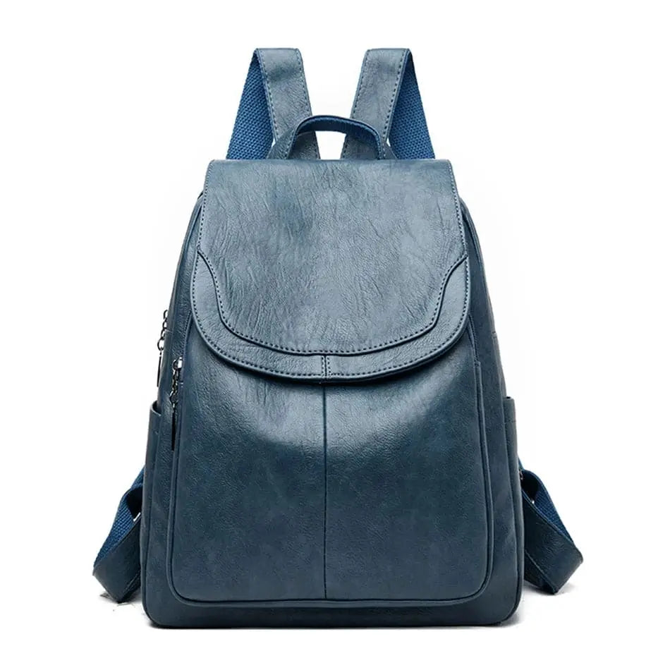 Sac à dos en cuir véritable pour femme – élégance urbaine et design anti-vol