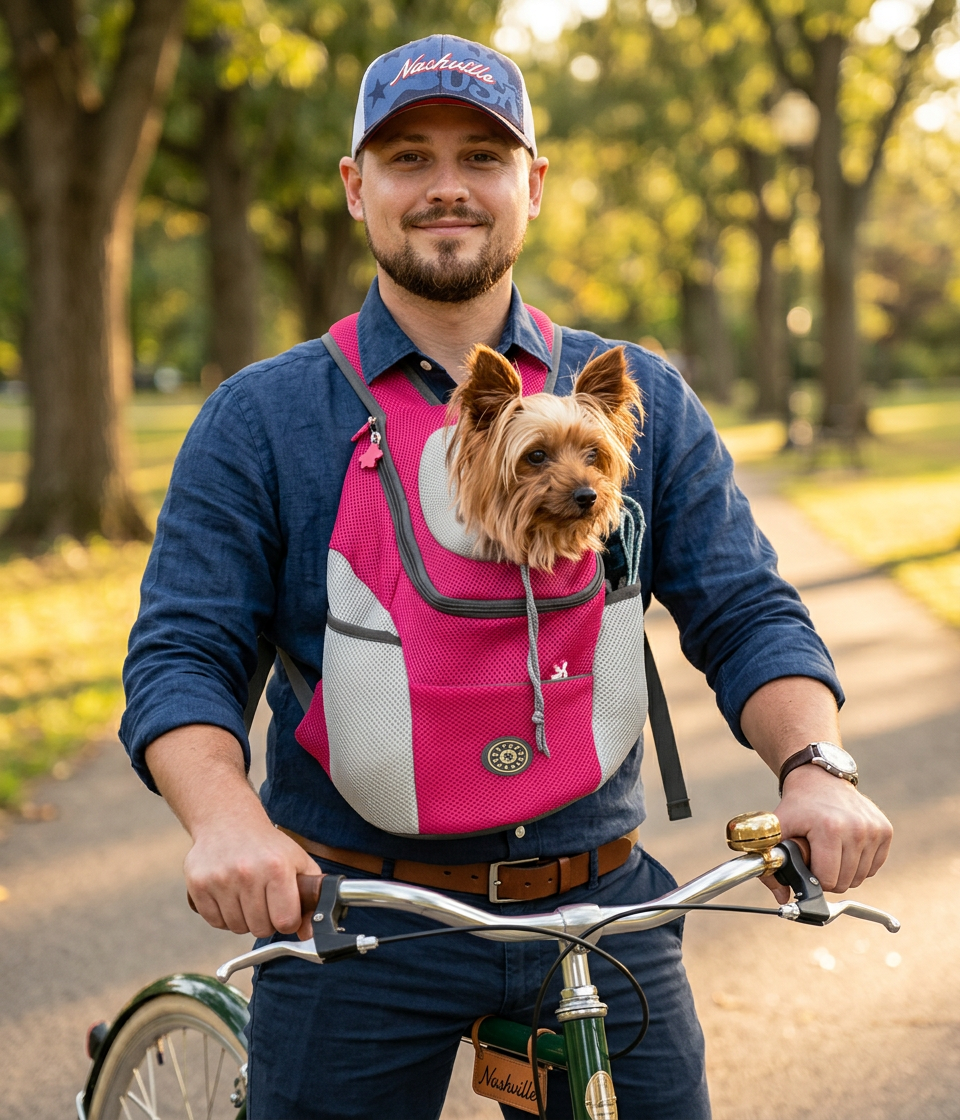 Sac à dos ergonomique pour chien avec rembourrage et bretelles ajustables