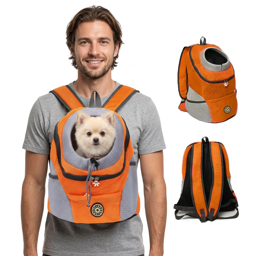 Sac à dos ergonomique pour chien avec rembourrage et bretelles ajustables