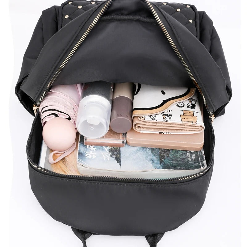 Sac à dos léger et imperméable en nylon pour femme pour les voyages et l'école