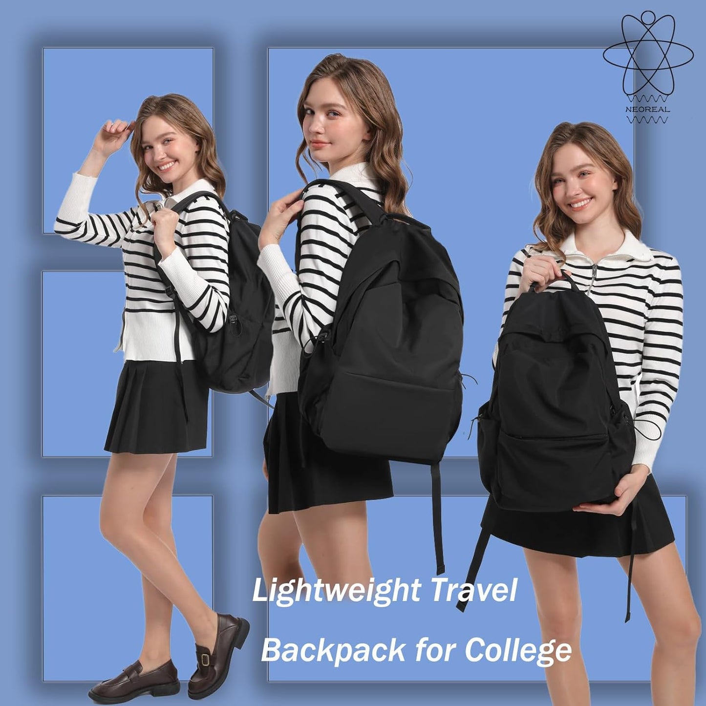 Sac à dos ordinateur et de voyage léger et déperlant avec compartiments bien organisés