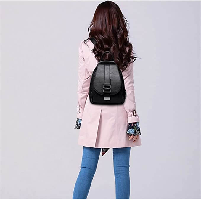 Sac à dos pour femme en cuir véritable
