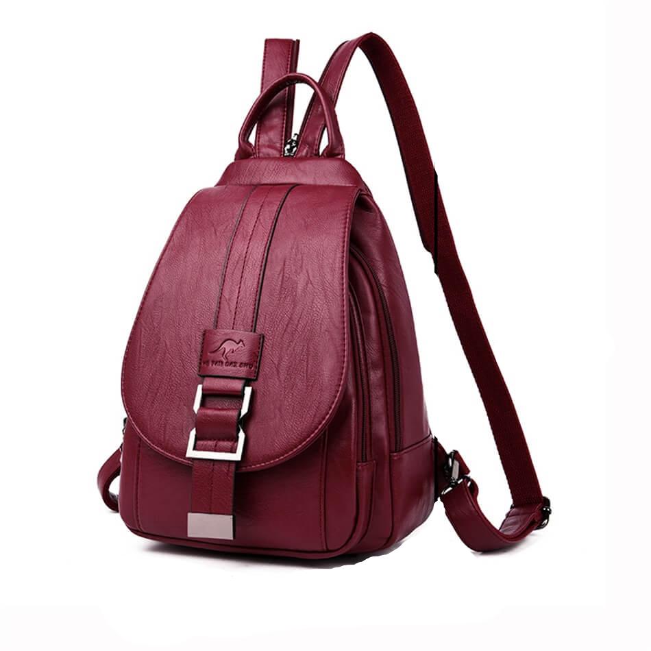 Sac à dos pour femme en cuir véritable