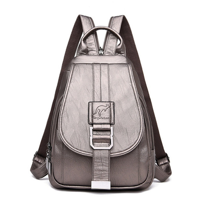 Sac à dos pour femme en cuir véritable