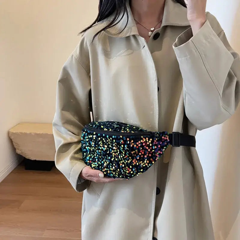 Sac banane à paillettes