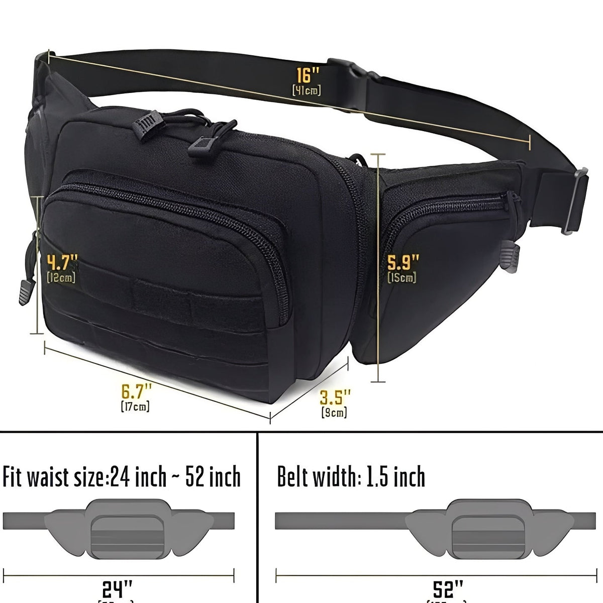 Sac banane avec compartiment secret