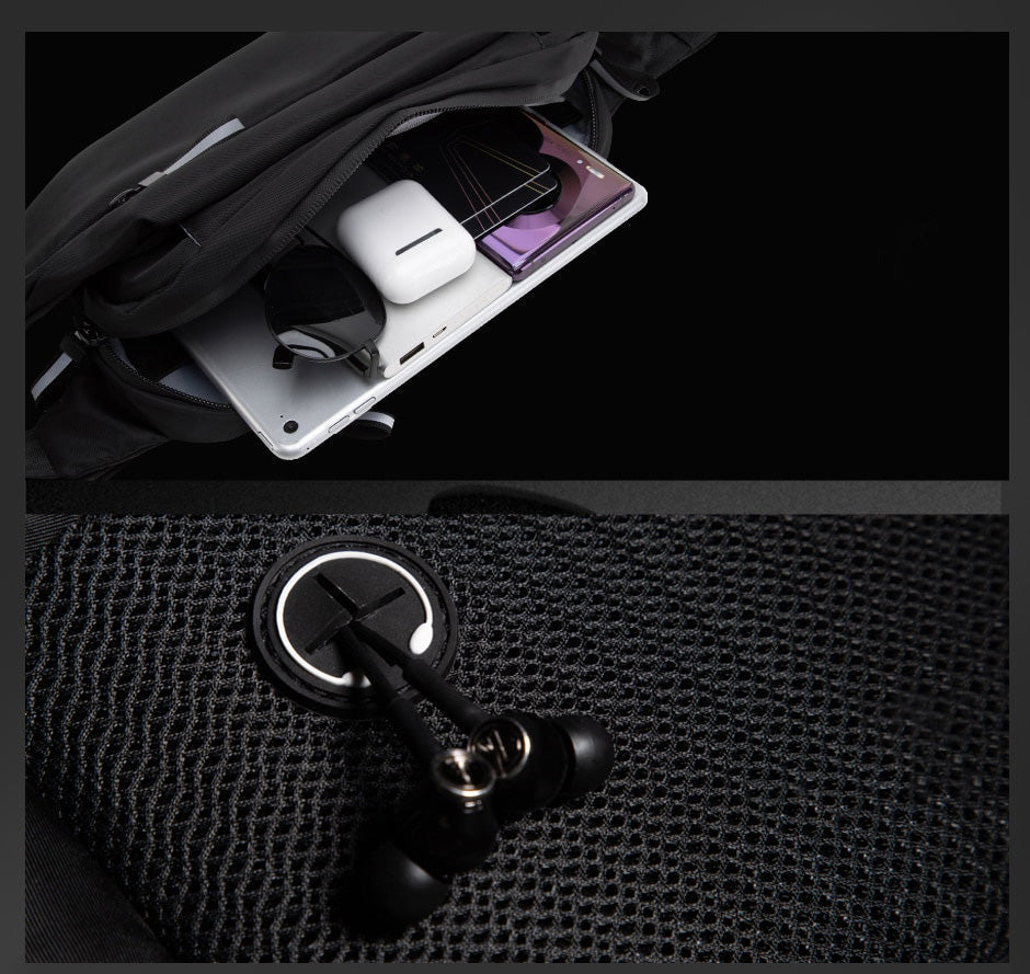 Sac banane déperlant unisexe à plusieurs poches pour voyage et sport