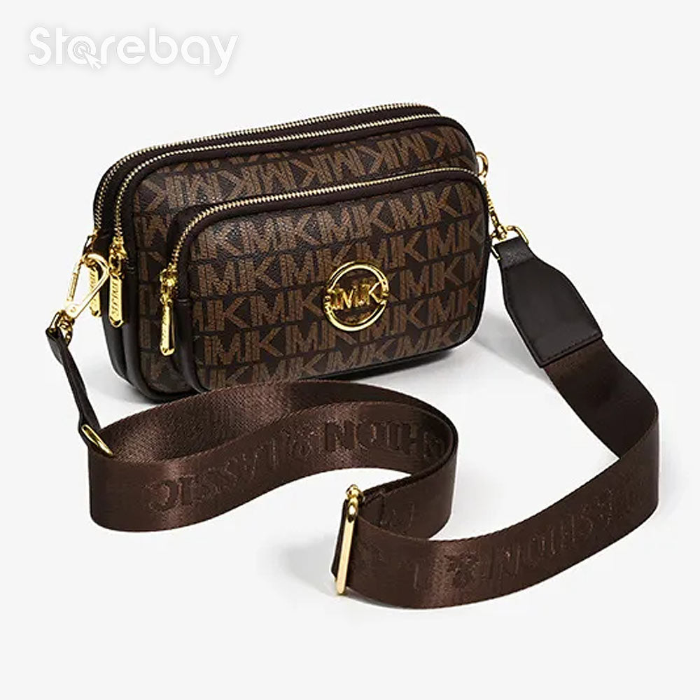 Sac bandoulière pour femme avec monogramme et détail de chaîne