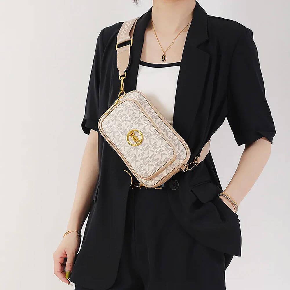 Sac bandoulière pour femme avec monogramme et détail de chaîne