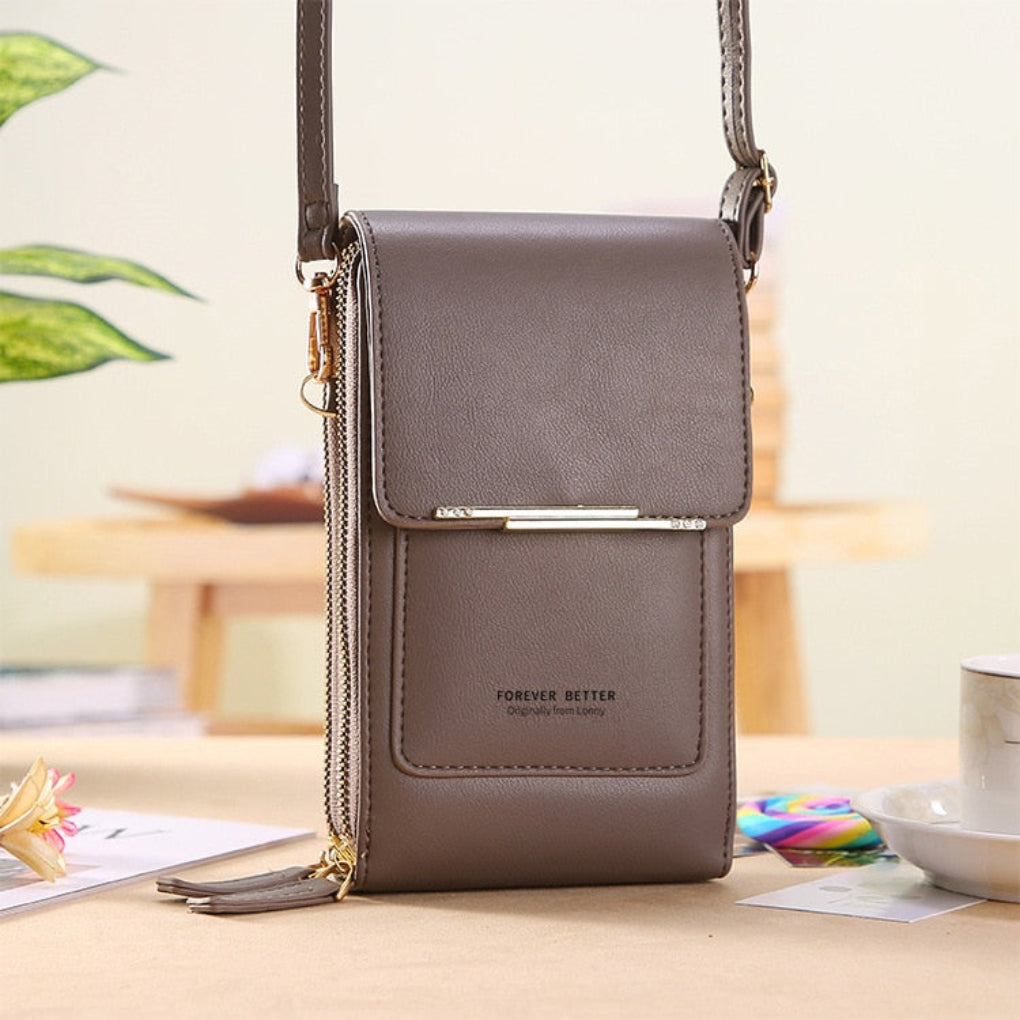Sac bandoulière pour téléphone portable pour femme avec poche pour écran tactile