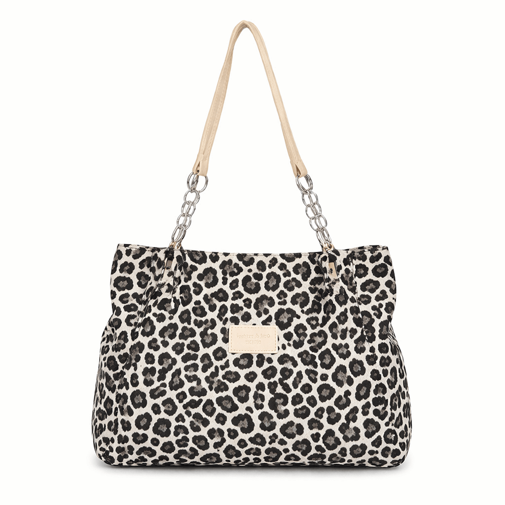 Sac cabas léopard de luxe, spacieux et résistant
