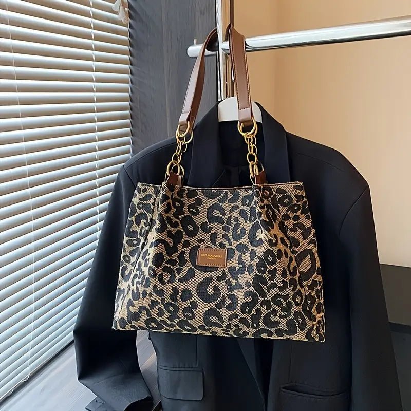Sac cabas léopard de luxe, spacieux et résistant