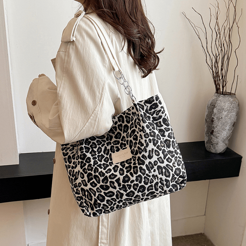 Sac cabas léopard de luxe, spacieux et résistant