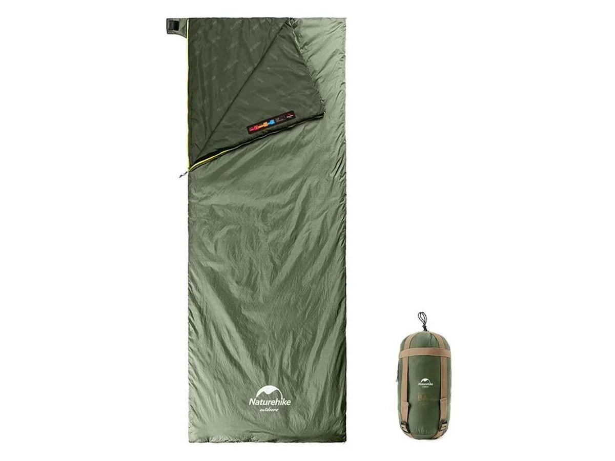 Sac de couchage compact vert, léger et chaud
