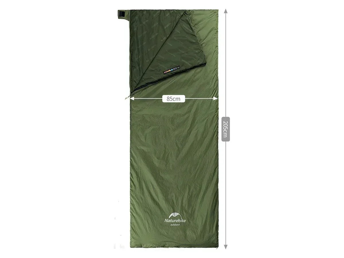 Sac de couchage compact vert, léger et chaud