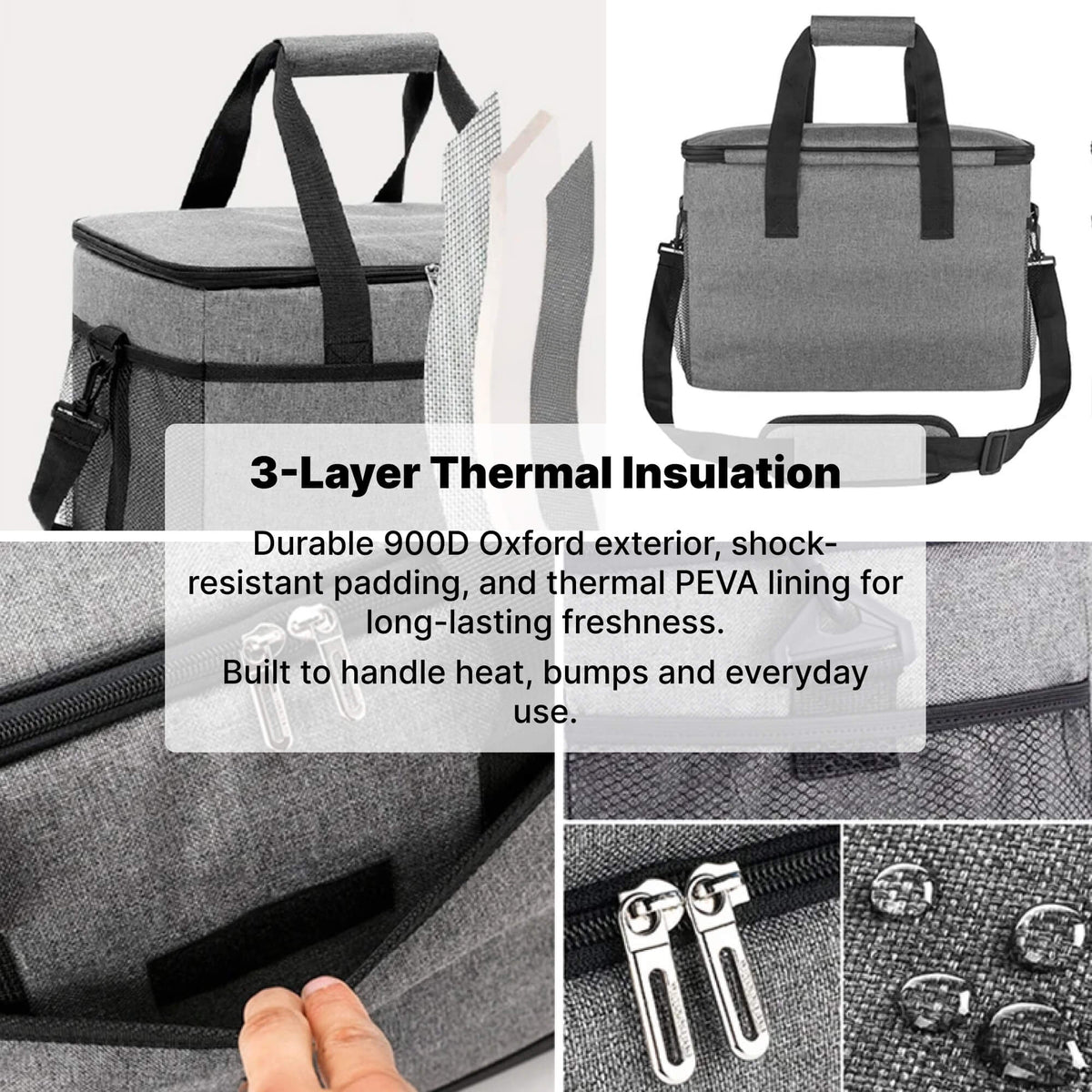 Sac glacière imperméable 33 l | Isotherme, spacieux et idéal pour pique-nique, plage, randonnée et activités en plein air