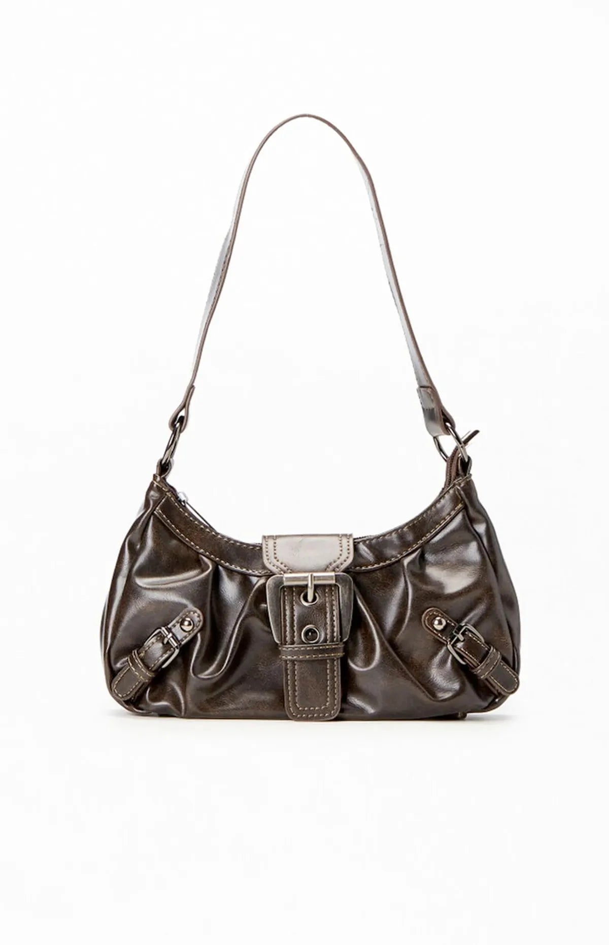 Sac porté épaule compact et élégant en cuir pour femme