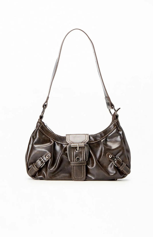 Sac porté épaule compact et élégant en cuir pour femme