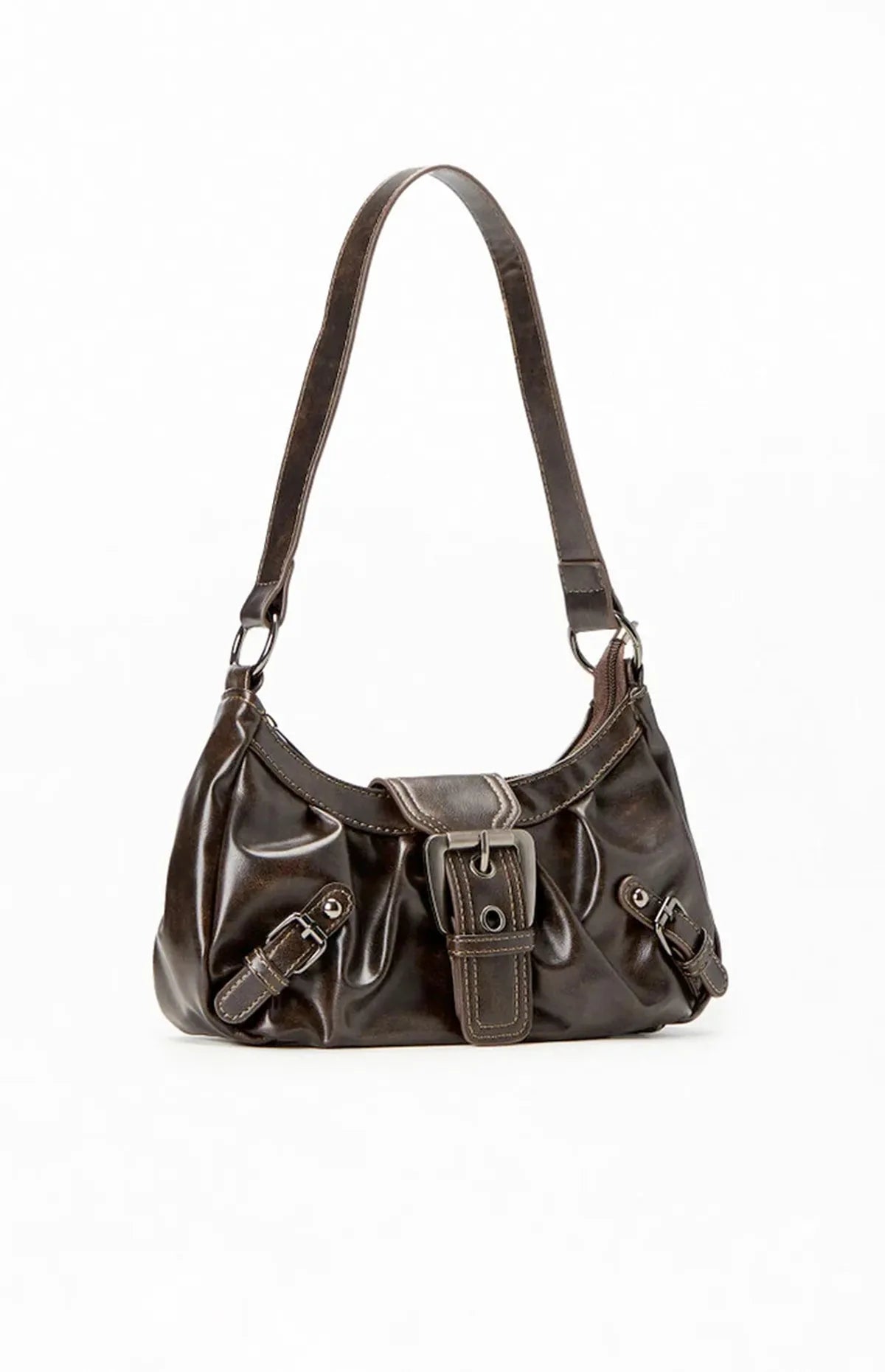 Sac porté épaule compact et élégant en cuir pour femme