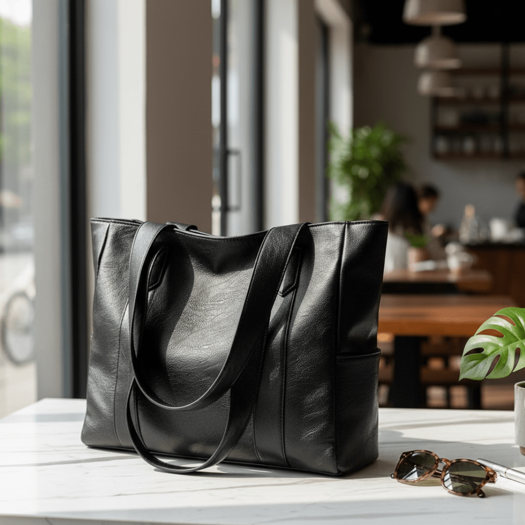 Sac porté épaule élégant de style rétro à surface lisse