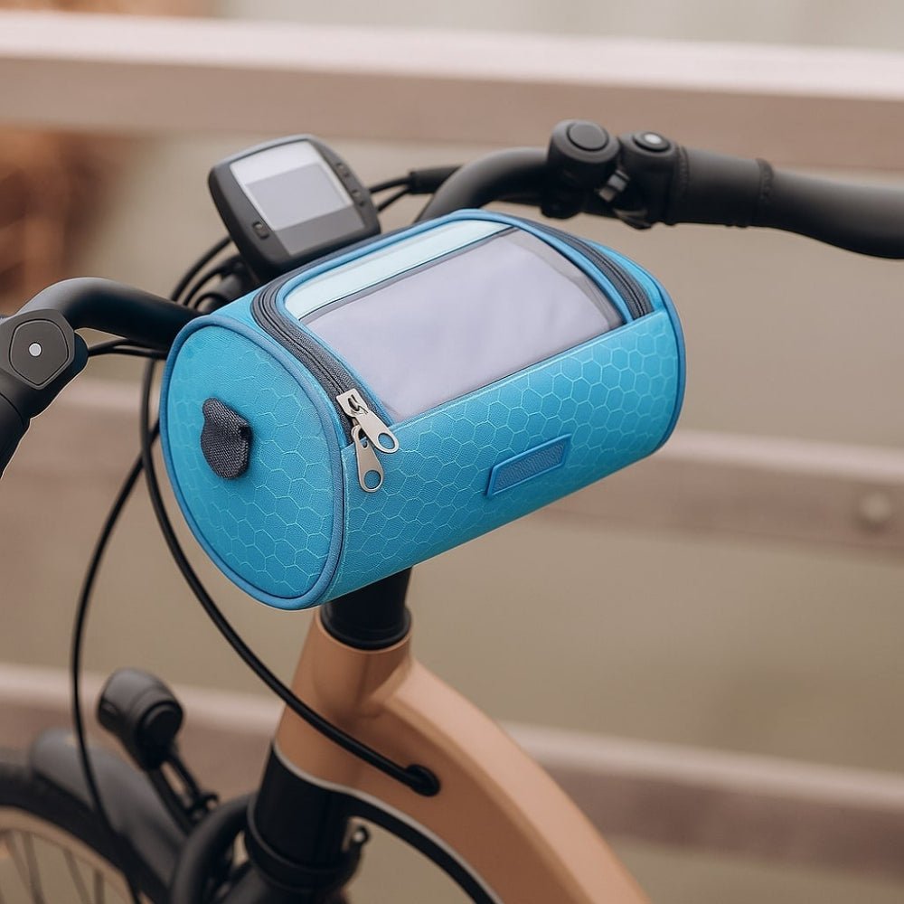 Sacoche de guidon avec support téléphone – rangement étanche pour petits objets
