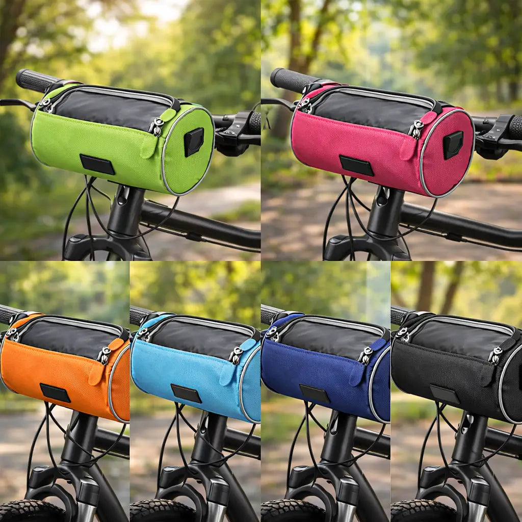 Sacoche de vélo compatible écran tactile avec système d'attache velcro universel
