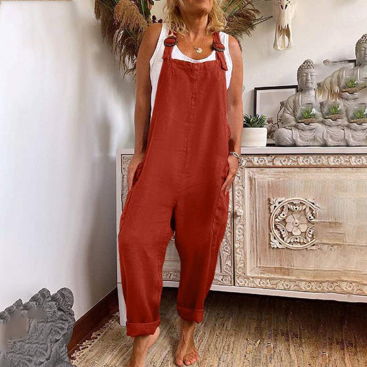 Salopette ample pour femme avec boucles réglables