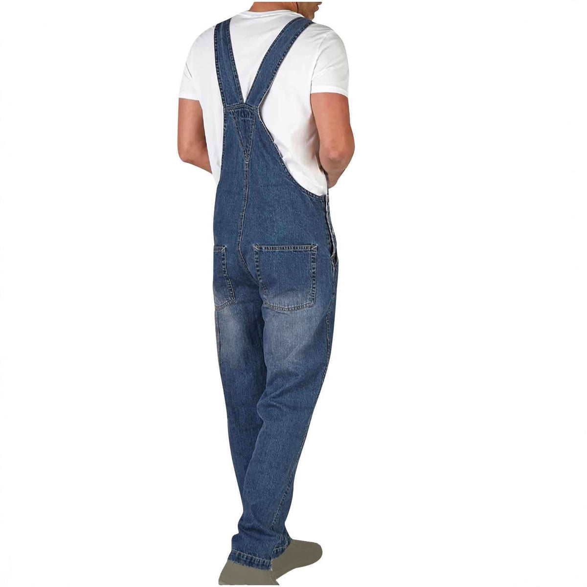 Salopette en jean pour homme avec poches et bretelles réglables