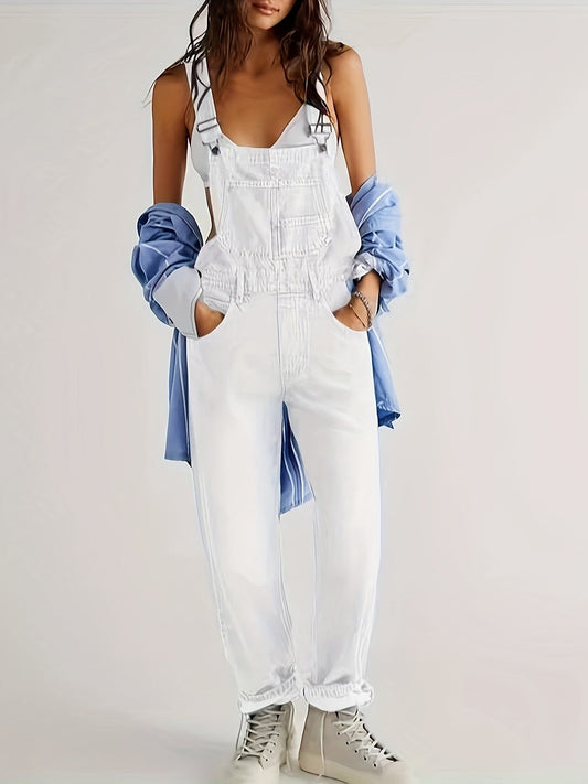 Salopette en jean tendance pour femme – décontractée et élégante pour le printemps, l'été et l'automne