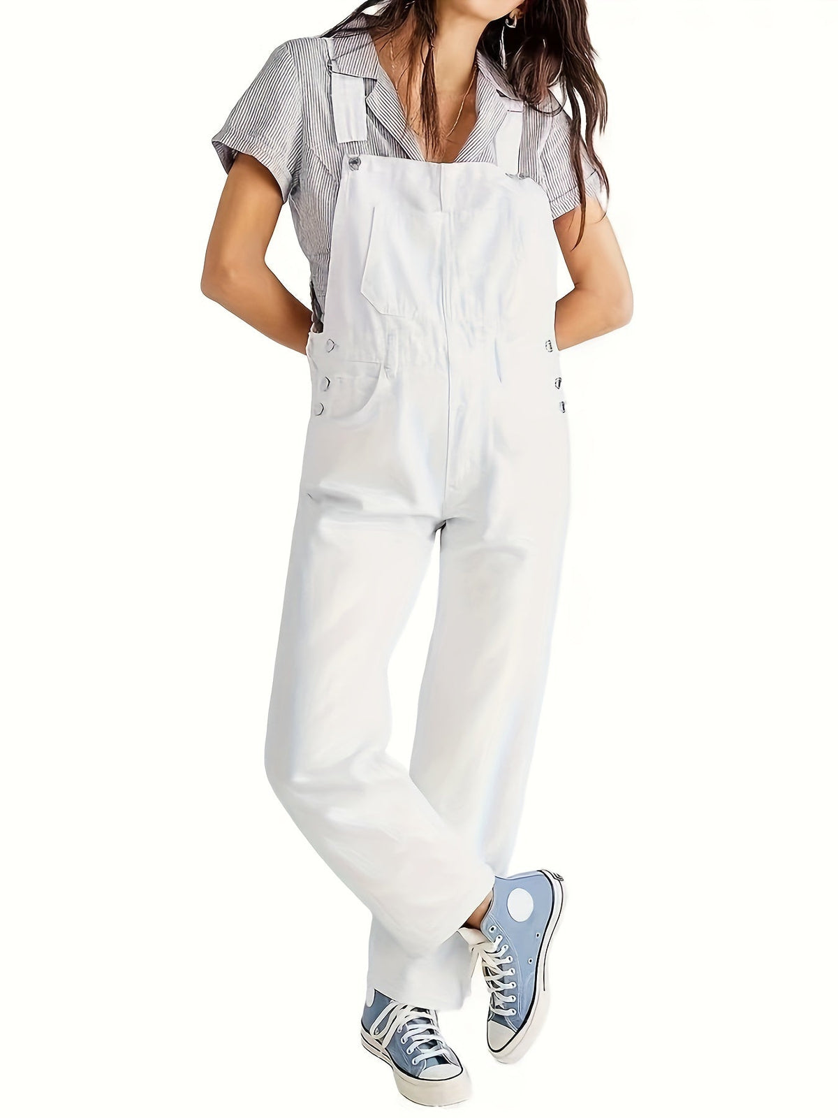 Salopette en jean tendance pour femme – décontractée et élégante pour le printemps, l'été et l'automne